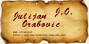 Julijan Orabović vizit kartica